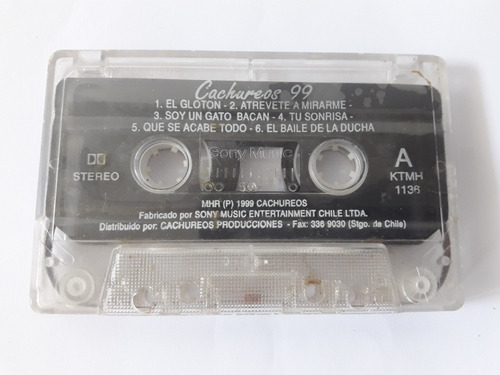 Cachureos 99 Cassette Musical Original Sin Caratula 