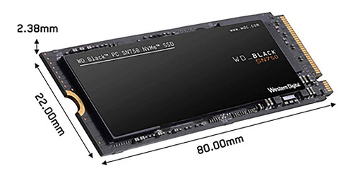 Disco Duro Ssd 500gb M2 Wd Black Sn750 Nvme Gen3 3d Nand