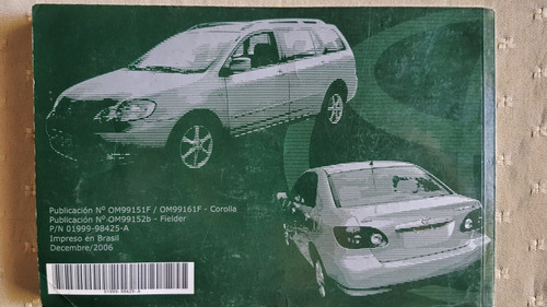 Manual Del Propietario Toyota Corolla Sensación