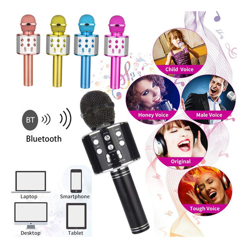 Micrófono Inalámbrico Bluetooth Karaoke Micrófono De Bocina