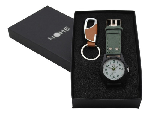 Reloj Hombre, Estuche, Set Elegante De Regalo, Llavero