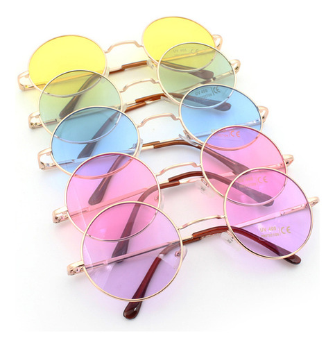 Gafas De Sol De Gran Tamaño Redondas De Colores Con Protecci