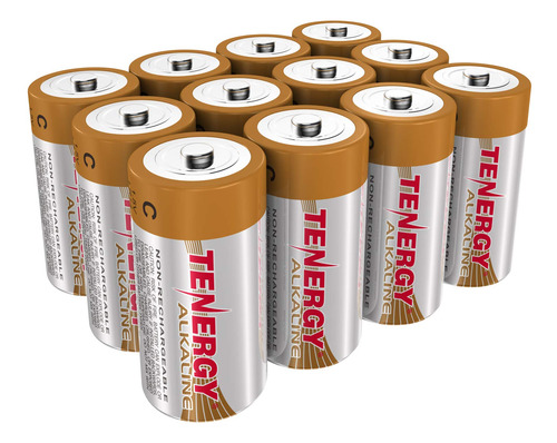 Tenergy Batera Alcalina Lr14 De 1.5 V C, Bateras No Recargab