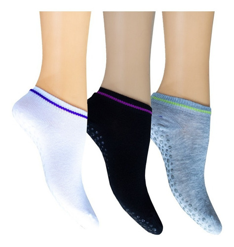 Pack X 6 Pares Medias Antideslizante De Mujer Floyd Mj-18