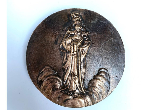 Nossa Senhora Das Vitórias - Medalhão Em Bronze