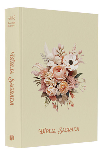 Bíblia Sagrada Média Buquê De Flores | Arc | Capa Brochura