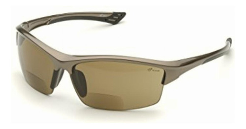 Elvex Rx-350br 1.5 Diopter Bifocal Safety Glasses, Metallic