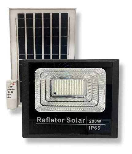 Refletor Holofote Ultra Led Solar 200w Prova D'agua