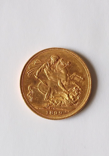 Oro Moneda 8 Gr. 22k 1 Soberano Reina Victoria Melbourne