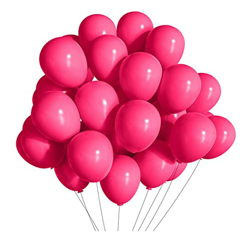 Kalor - Paquete De 100 Globos De Helio De Látex Mate Rosa De