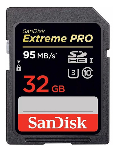 Cartao Sandisk Sdhc Extreme Pro 95mb/s 32gb Video Ultrahd 4k