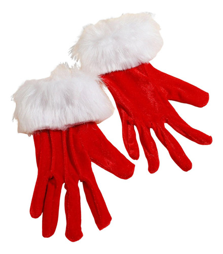 Guantes Rojos Navideños De Invierno Cortos, Elegantes Y