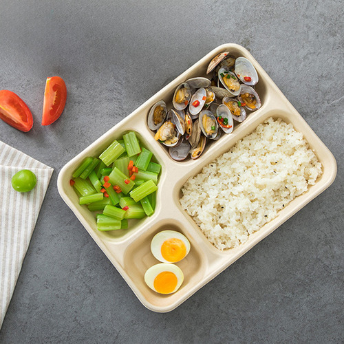 Lonchera Desechable De Cuatro Compartimentos Para Almuerzos