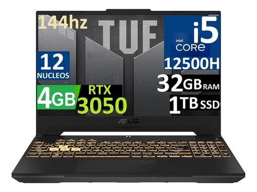 Asus Tuf F15 A15 144hz Ci5-11400h 32gb, 1tb Ssd Rtx3050 4gb