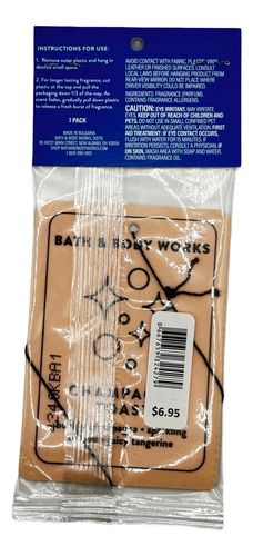 2 Aromatizantes Colgantes Para Auto Bath And Body Works Champagne Toast