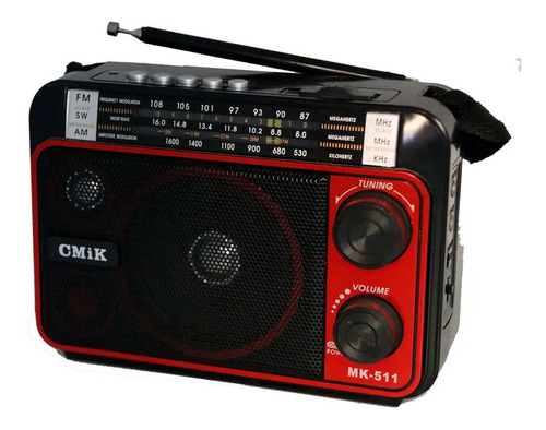 Radio Am Fm Usb Negro Rojo Mk-511 Circuit