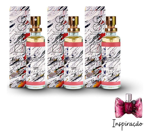 Kit 3 Perfumes Delice Feminino 15ml Amakha Paris