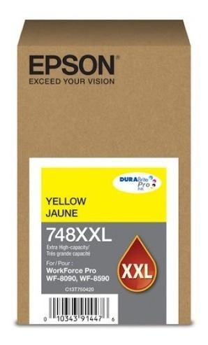 Tinta Epson 748xxl Color Cyan Para Workforce 6090 / 6590