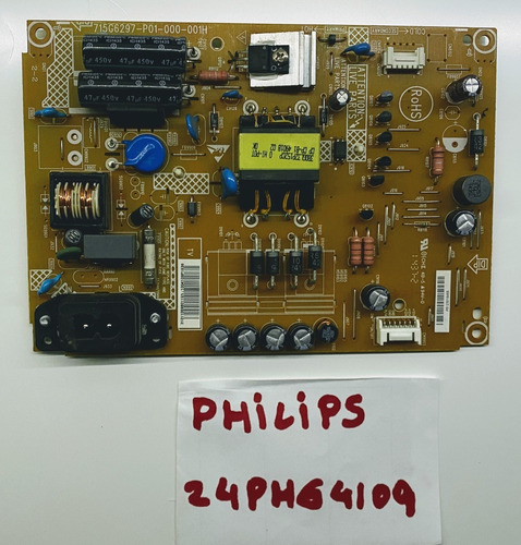Imagen 2 de 3 de Placa Fuente Para Tv Philips 24phg4109 Cod 715g6297-p01-001h