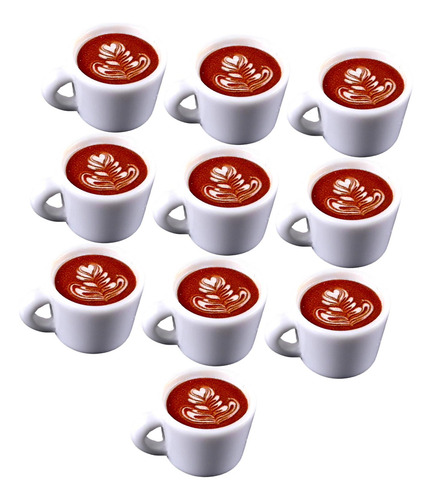2 Conjunto De 10 Accesorios De Café Para Patrón De Hojas