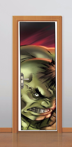 Adesivo Porta Parede Vingadores Hulk Desenho Comic Novidade!