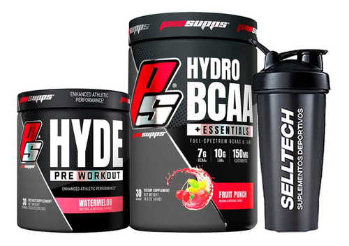 Hydro Bcaa Prosupps 30 Sv Fruit Punch+hyde 30 Sv Watermelon