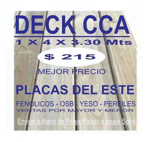 Imagen 3 de 3 de Alfajia Tratada Cca 2x1x330 Mt Mejor Precio Placas Del Este