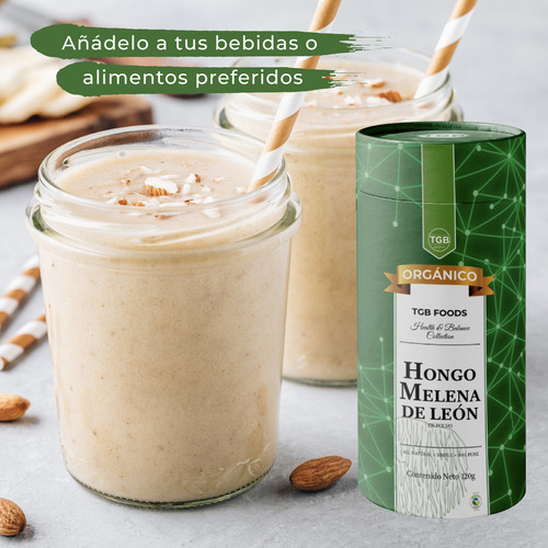 Melena De León Orgánico 120g Lion's Mane Hongo Adaptógeno