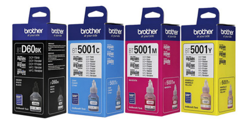 Kit 4 Refil Tinta Brother Original Dcp T310 510 910 Hl T4000