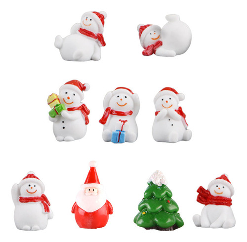 Adornos Navideños En Miniatura Para Manualidades, 9 Unidades