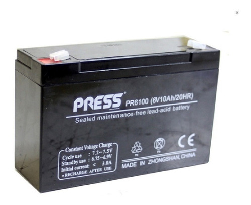 Batería De Gel 6v - 10ah Usos Multiples Press