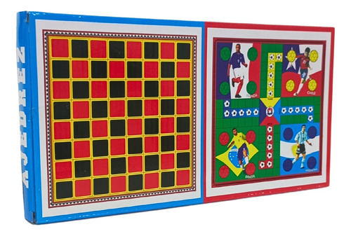 Juego De Mesa 2 En 1 Ludo Y Damas Piezas Plástico Y Cartón