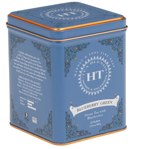 Harney & Sons, Mezcla De Tés Ht, Verde Y Arándanos, 20 Sobres, 1,4 Onzas (40 G)