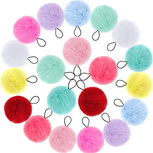 comprar 20 Piezas Pom Bola Pelo Elástico Lazos Lindo Pom Pelo Pn2lt