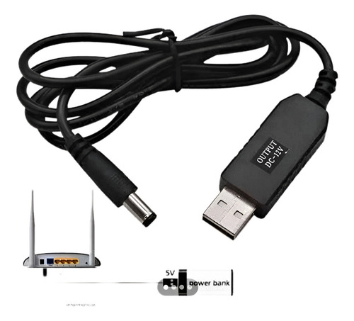 Cable Usb 5v A 12v 1a Y 1.5a Para Router