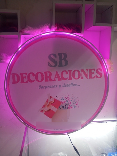 Anuncio En Acrílico Y Vinil Uv Iluminación Led Perzonalizado