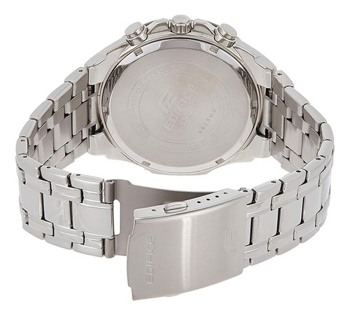 Relógio De Pulso Casio Efr-539 Com Corria De Aço Inoxidável Cor Prateado - Fondo Preto