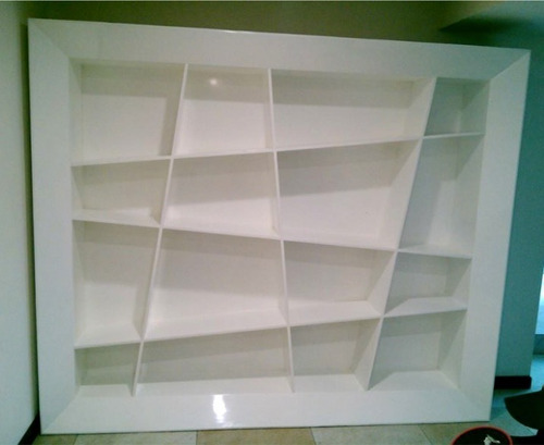 Librero Minimalista Modelo  Box Blanco 
