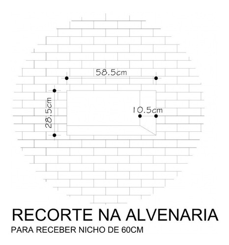 Nicho Para Banheiro De Mármore Travertino Nacional 60x30x12c