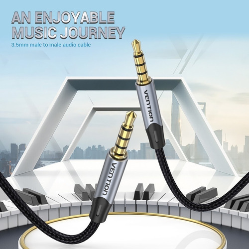 Cable Audio Auxiliar 3.5mm Vention 4 Polos 1m 10 Piezas