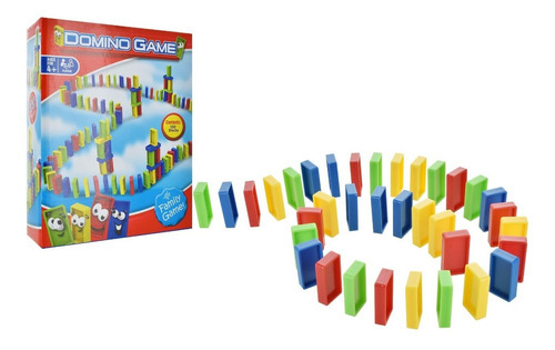 100 Fichas Multicolores Domino Para Jugar Juego De Mesa Caja