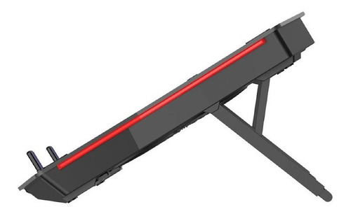 Imagen 2 de 10 de Base Gamer Para Notebook Coolers Led Rgb 13 A 17 Noga