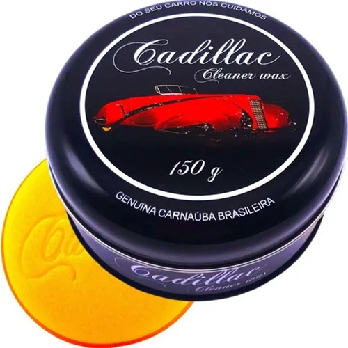 Cera Cadillac Cleaner Wax 150g 3em1 Limpeza Proteção Brilho