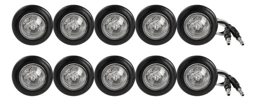 10 Mini Luces Led Redondas Rojas De 3/4 Pulgadas, Con Ojales