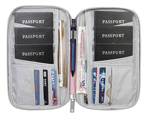 Cartera Pasaporte Vanfn, Rfid Viaje Familiar, Bloqueo