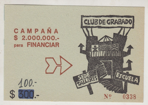 Club De Grabado Antiguo Bono Colaboracion Pro Financiamiento