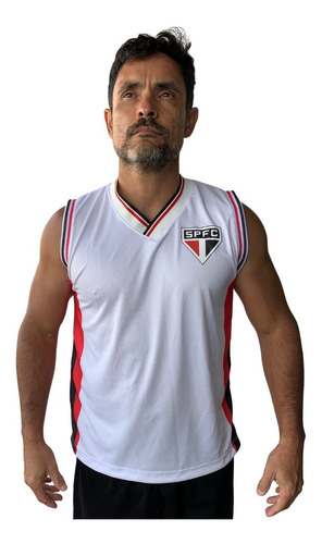 Camisa Regata São Paulo Oficial Plus Size Licenciada Dry Fit