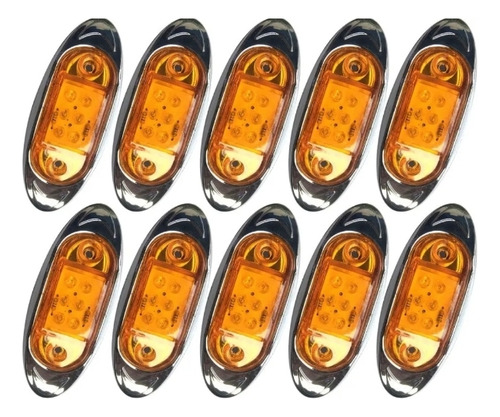 Foco Luz Lateral Led Camión Foodtruck 10 Unidades 24v/12v