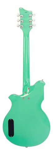 Guitarra eléctrica Eastwood Airline Map DLX de caoba seafoam green con diapasón de palo de rosa