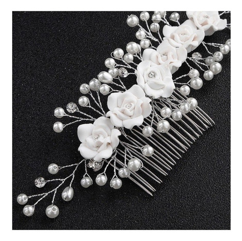 Imagem 4 de 4 de Arranjo Noiva Brilhante Dama Casamento 15 Anos Floral Tiara